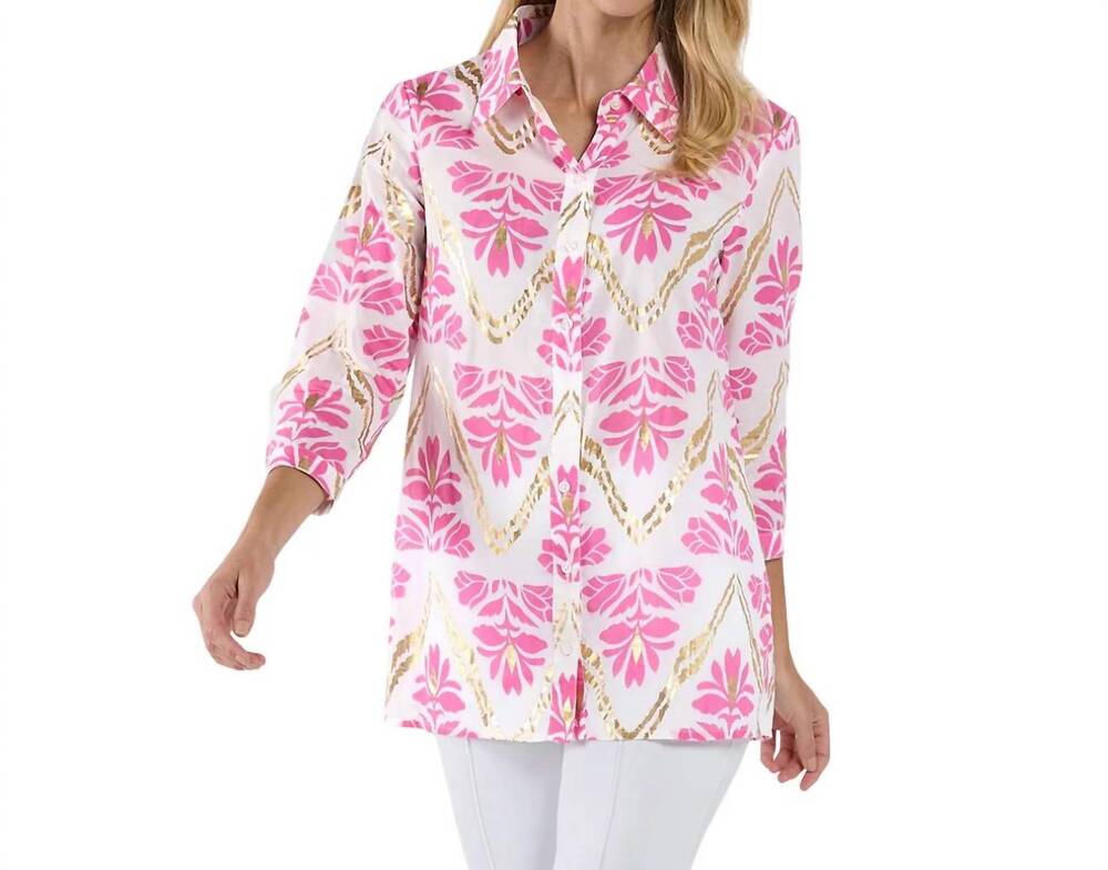 NEW JUDE CONNALLY sharon top in gilded flora white gold